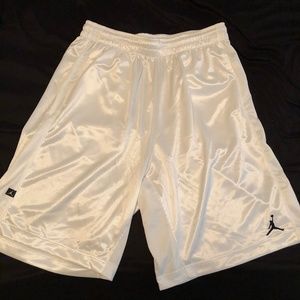 White Jordan basketball shorts